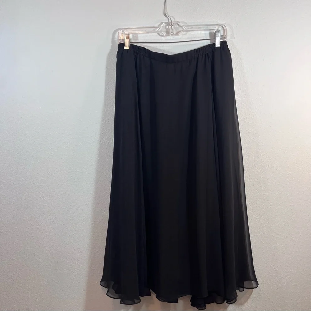 Petra Black Beaded Sequin 2pc Formal Gown Maxi Skirt set size 16 - Picture 4 of 16